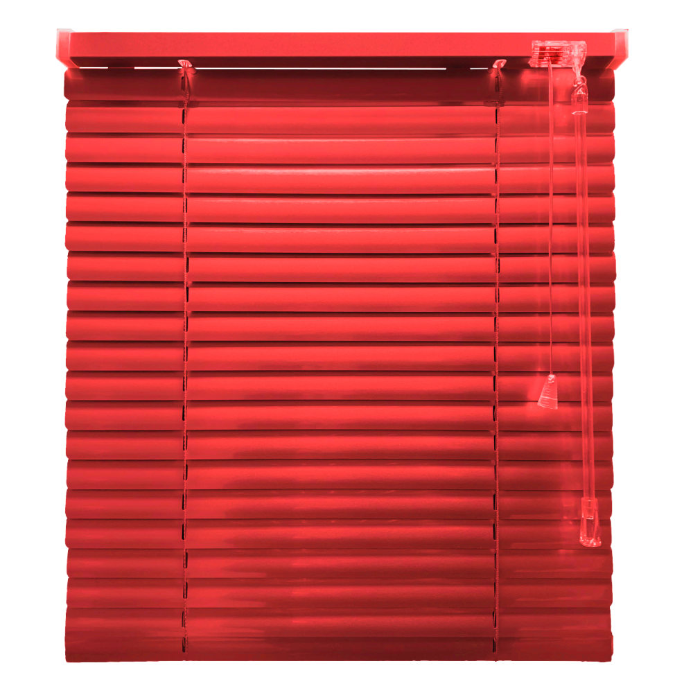 Жалюзі класичні горизонтальні червоні (25мм) 