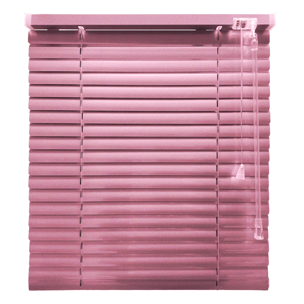 Жалюзі класичні горизонтальні рожевий металік (25мм) 