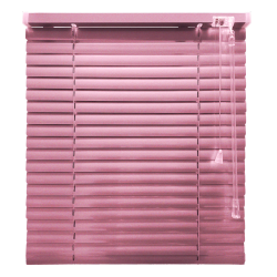 Жалюзі класичні горизонтальні рожевий металік (25мм) 