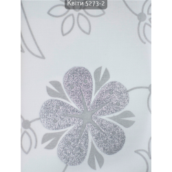 Тканинні ролети Квіти 5273-2 срібло